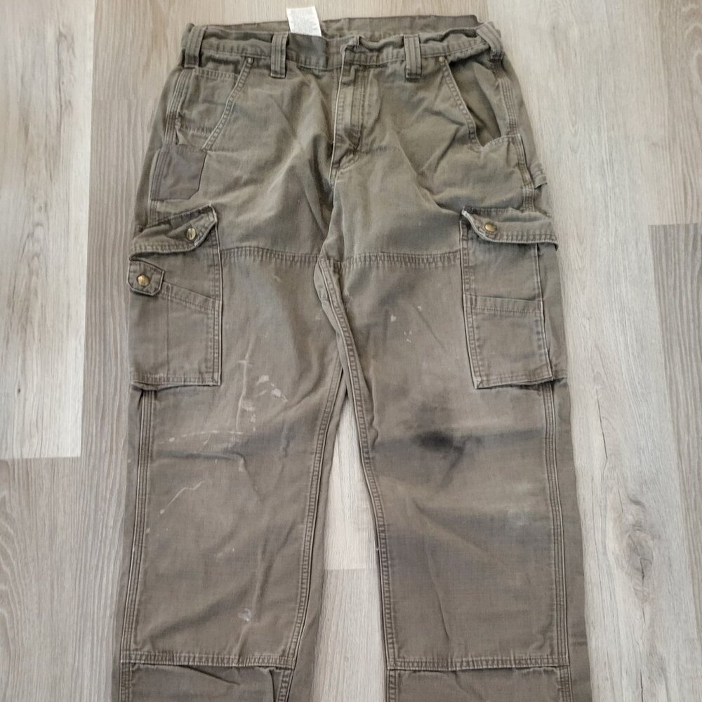 Carhartt Men's Army Green Cargo Work Pants